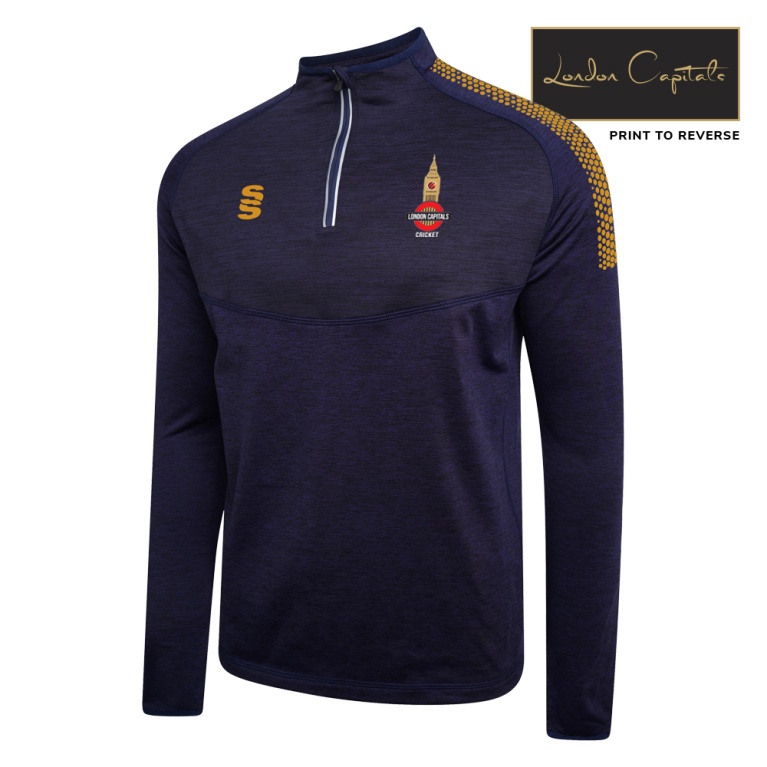 1/4 Zip Dual Performance Top - Navy/Gold - Unisex