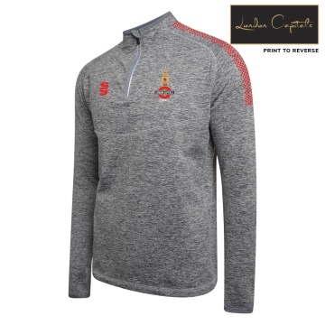 1/4 Zip Dual Performance Top - Grey/Red - Unisex