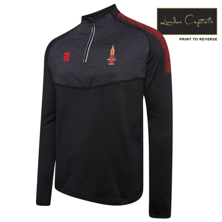 1/4 Zip Dual Performance Top - Black/Red - Unisex