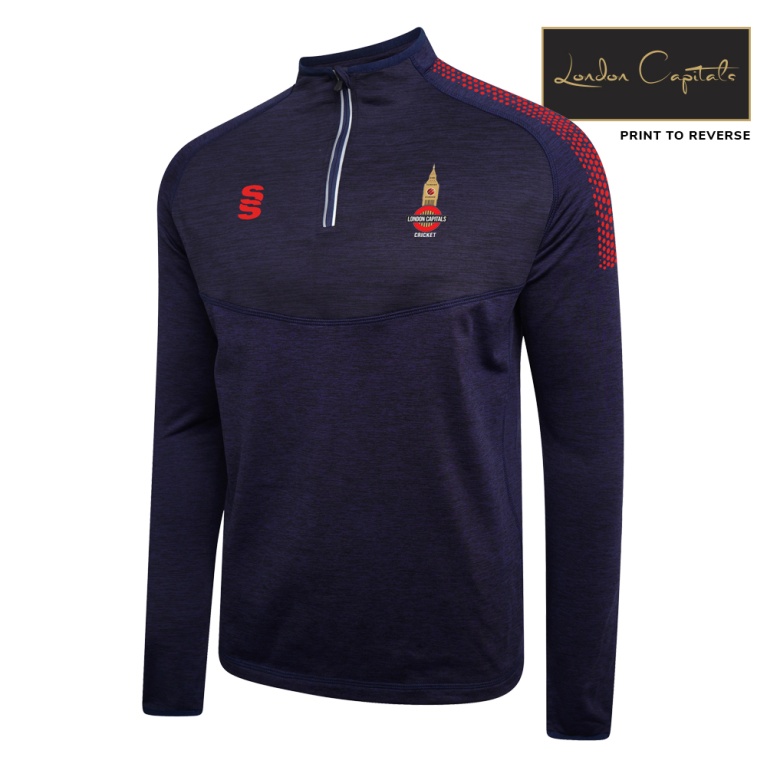 1/4 Zip Dual Performance Top - Navy/Red - Unisex