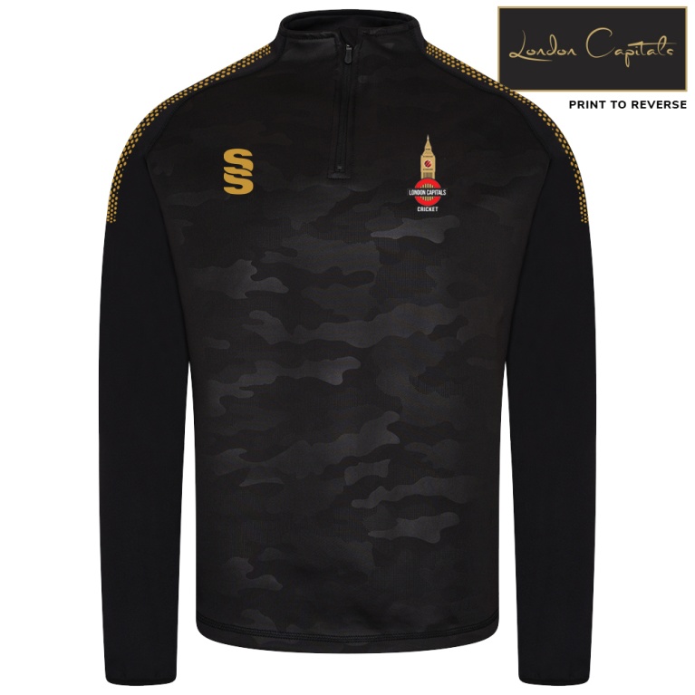 Camo 1/4 Zip Performance Top - Black/Gold - Unisex