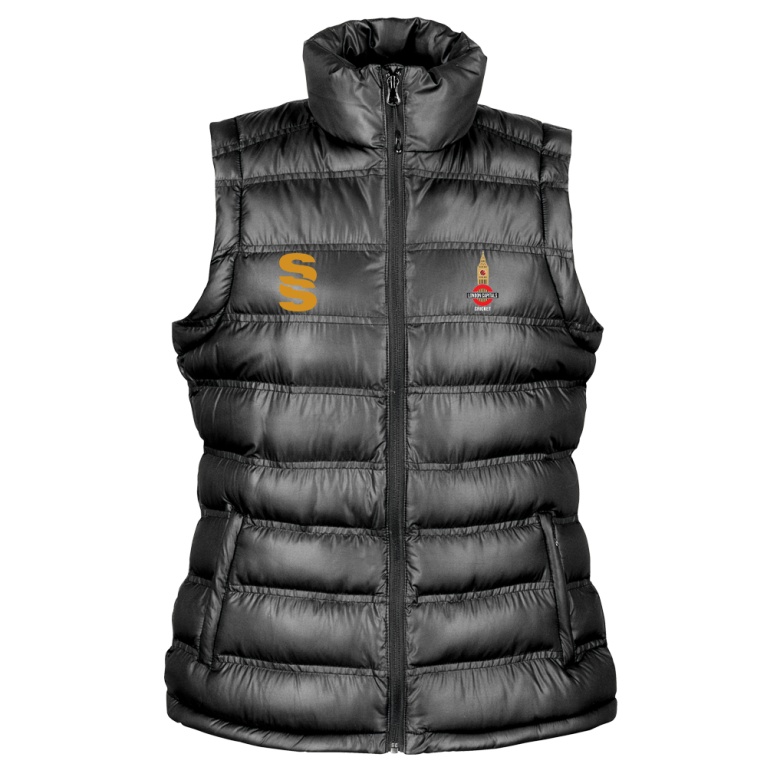 Padded Gilet - Black/Gold - Women's Fit