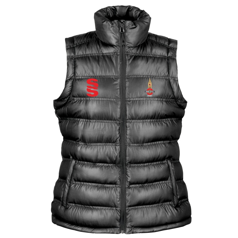 Padded Gilet - Black/Red - Women's Fit